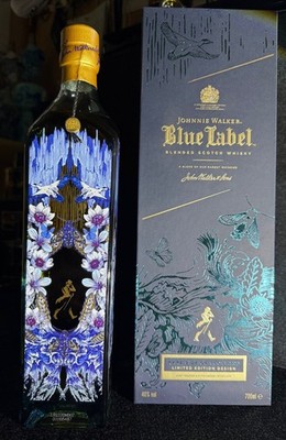 Johnnie Walker Blue Label Whisky Limited Edition Design Rare Side of Scotland