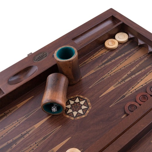 Exclusive Asia Model Backgammon | 20.5" Handmade Wood Board, Luxury Gift Set - Picture 5 of 10