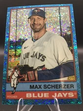 2025 Topps Heritage High Number Light Blue Sparkle SP #701 Max Scherzer