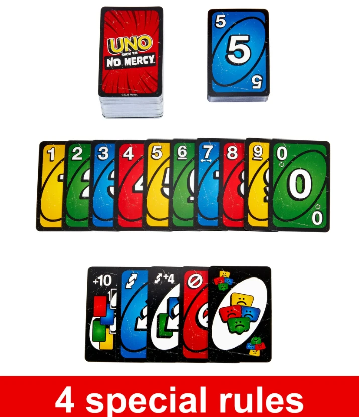 UNO Show 'Em No Mercy, UNO No Mercy Card Game for Kids, Adults & Family Night - Image 2 of 4