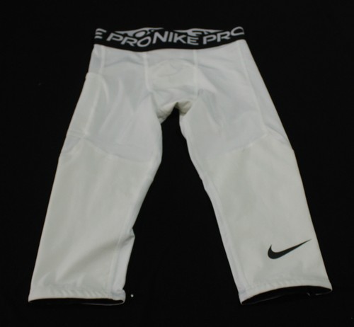 Nike Boy's Pro Dri-FIT 3/4-Length Pull-On Compression Tights EH6 White Small