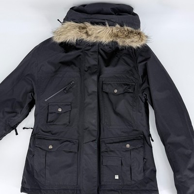 Trilogy Powder Room Ski Jacket Size L Black RECCO Thermolite 20,000mm Waterproof