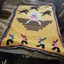Humpty Dumpty Crochet Quilt 44x60