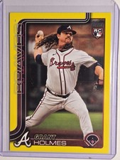 Grant Holmes RC 2025 Topps Series 2 Walgreens Yellow Tinsel Atlanta Braves #414