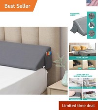 Bed Wedge Pillow for Headboard Gap, Bed Wedge Gap Filler0-6",King  Bed Gap F...