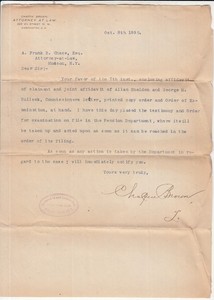 1895 Chapin Brown Washington DC Stamped Dictated Transcribed New Graphophone