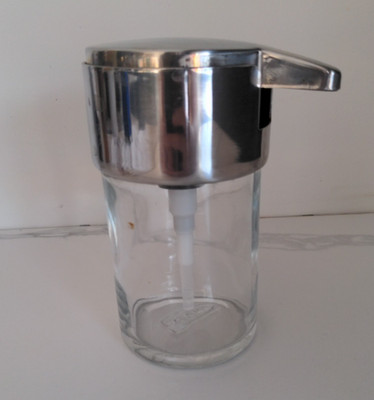 IKEA Kalkgrund Soap Dispenser Pump Glass and Chrome Used 602.914.78