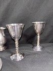 silver plate lot of serving dishes W. Goblets, Tray, Sugar Bowl & Creamer — photo 2