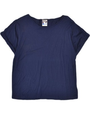 YESSICA Womens Blouse Top IT 46 Large Navy Blue Cotton JT11