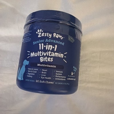 Zesty Paws Senior Advanced 11 in 1 Multivitamin Bites for Dogs - 90ct. EX 2027