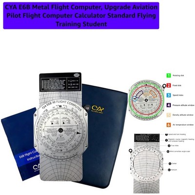 E6B Metal Flight Computer, Upgrade Aviation Pilot Flight Computer Calculator ...