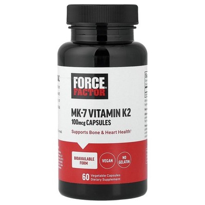 MK-7 Vitamin K2, 100 mcg, 60 Vegetable Capsules