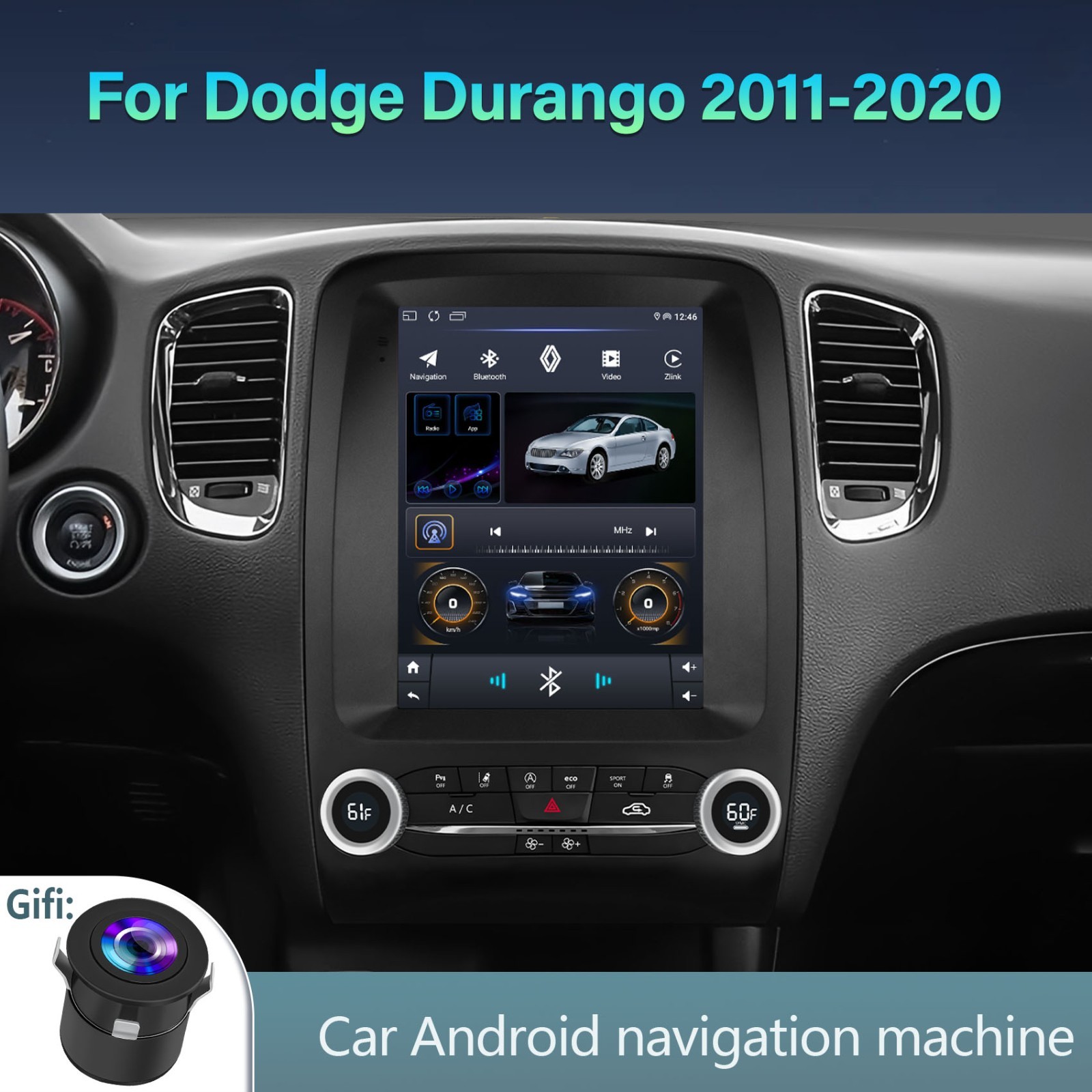 For 2014-2020 Dodge Durango 9.7" Android 15.0 Carplay Car Stereo Radio GPS FM