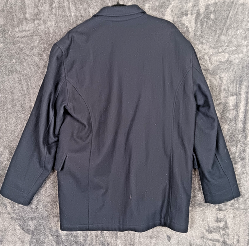 Structure Wool Blend Car Coat Bomber Men's Medium Full Zip Vintage 90s Y2K - Picture 2 of 8