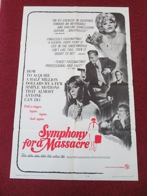 SYMPHONY FOR A MASSACRE FOLDED US ONE SHEET POSTER AUCLAIR CLAUDE DAUPHIN 1965