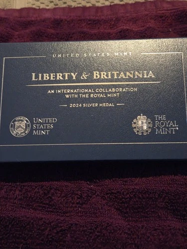 2024 Liberty & Britannia Silver Proof Medal 1 oz U.S. Mint / The Royal Mint