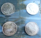 Lot of 4 BU -  1922  Peace Dollar, 1921 Morgan Dollar -  Winner gets all four.