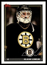 1991-92 Topps Rejean Lemelin Boston Bruins #497