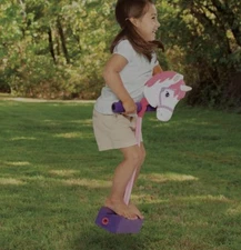 New - Kidoozie Hop & Squeak Unicorn Pogo Jumper - Ages 3+ | 1 player
