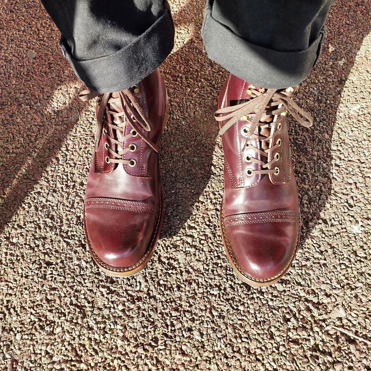 Julian Service Bowery Boots In Horween Colour Shell Cordovan