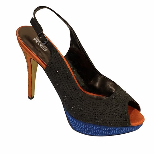 black sequin platform shoes