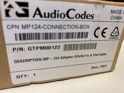 Audiocodes Telco to Telephone Connection Box for MP-124D (RADA00001) (MP124-CONN