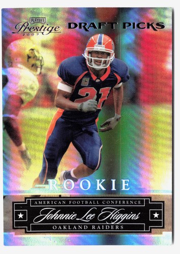 2007 Playoff Prestige Johnnie Lee Higgins RC /999 Oakland Raiders #171 - Picture 1 of 2