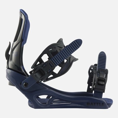 Rossignol Battle Men's Snowboard Bindings, Black/Blue, Small/Medium MY24