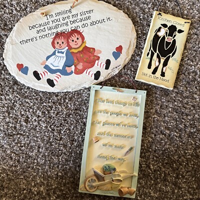 Assortment Of Vintage Hanging Decor, Hallmark,Plain Jane, Tender Heart Treasure 