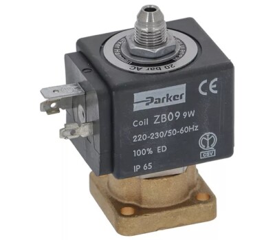 Magnetventil Messing DN 1,3 mm 3 -Wege 230VAC PARKER Spulentyp ZB09 Membrane FKM