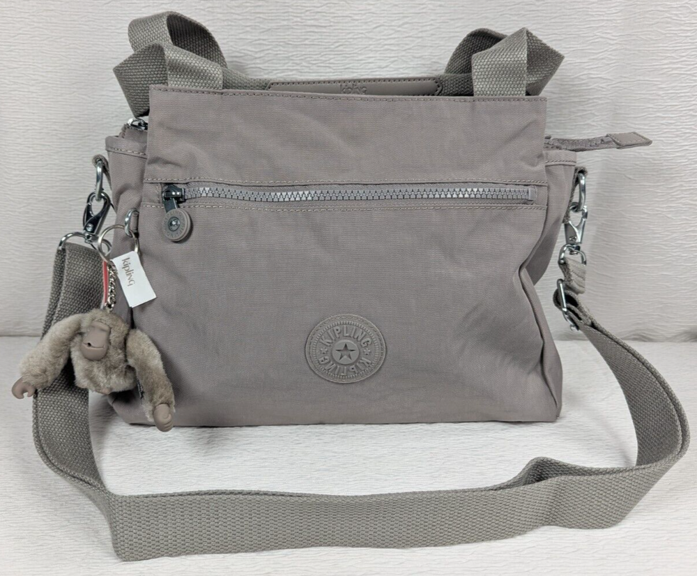 Kipling Elysia Metallic Grey Womens Shoulder Bag HB6938