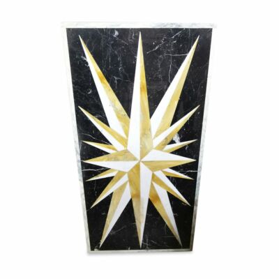 Wind Rose Shelf Black D'Avola And Stones H 118Cm