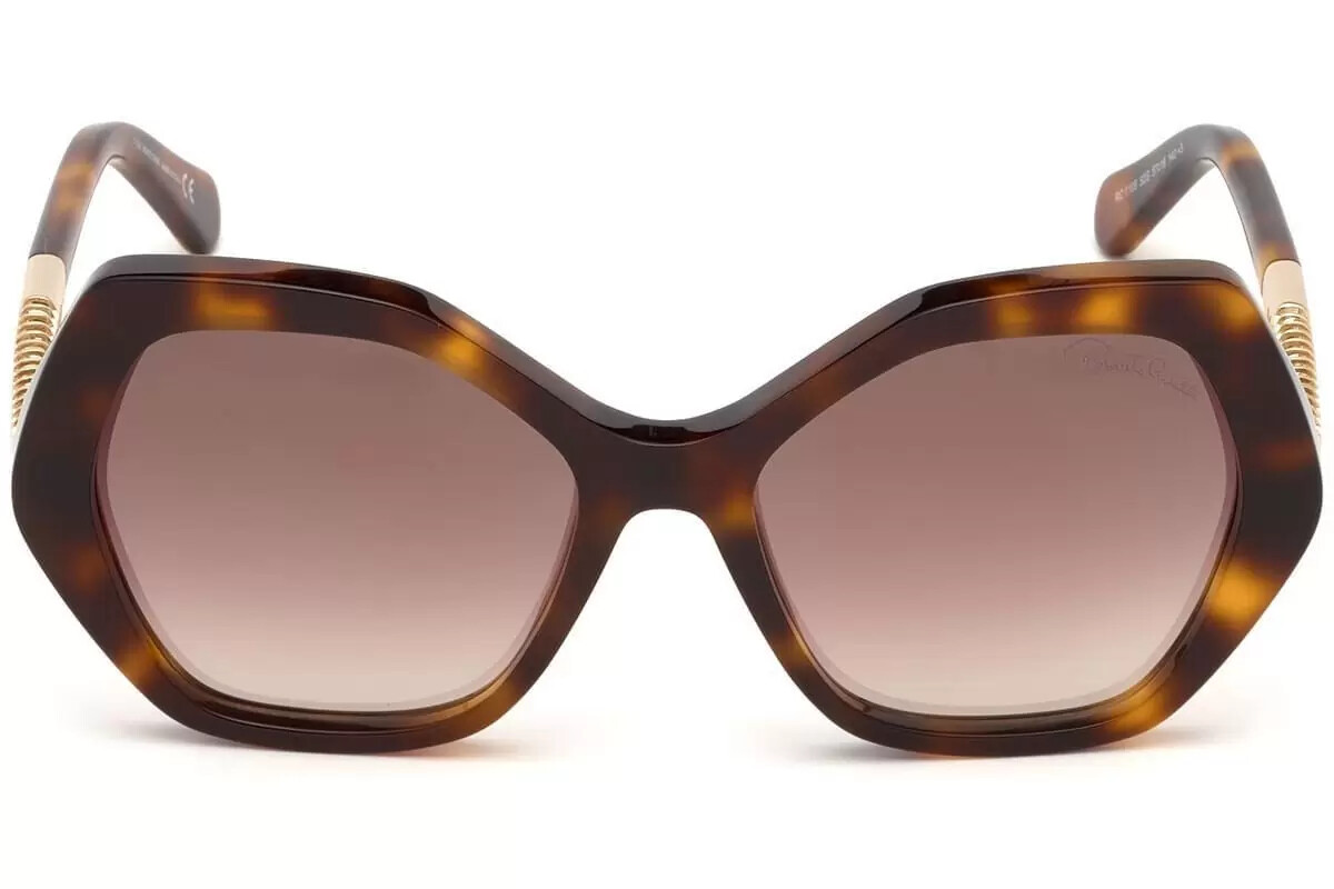 Roberto Cavalli RC 1105 52G Черепаховое золото в большой пластиковой оправе для солнцезащитных очков 57-18-140 33790₽