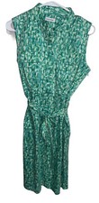Calvin Klein Cotton Shirt Dress Green Size 8