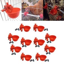 10  Poultry Water Drinking Cups- Plastic Chicken Hen Automatic Drinker