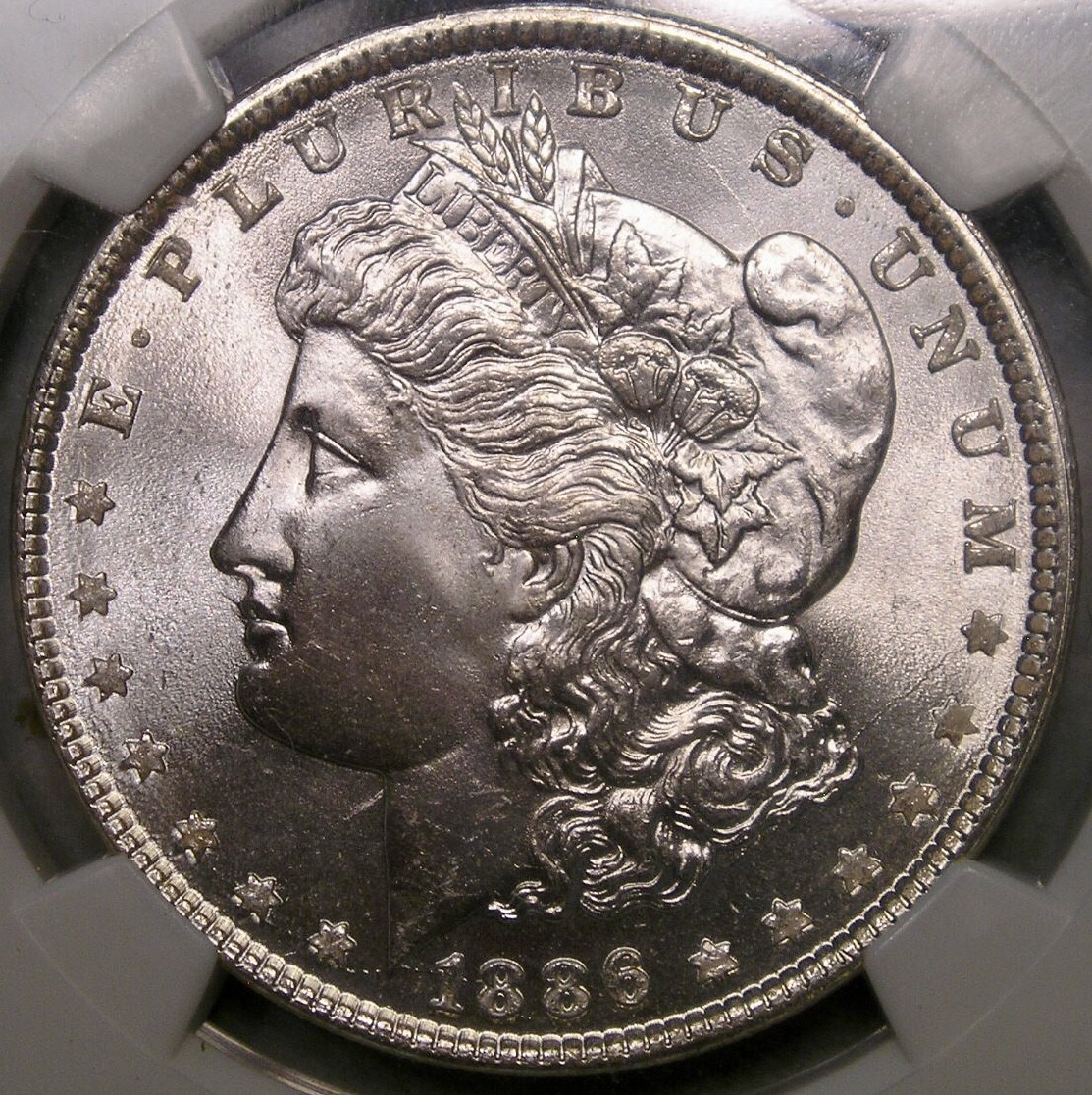1886 MORGAN SILVER DOLLAR RARE POP 8/0 FINEST KNOWN NGC MS 67 VAM