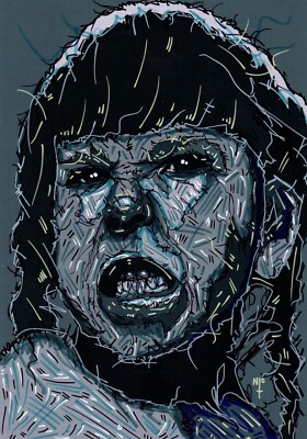Tuschemalerei, Grafik, surreal, DARK ART, handgezeichnet A4, SCHÖN