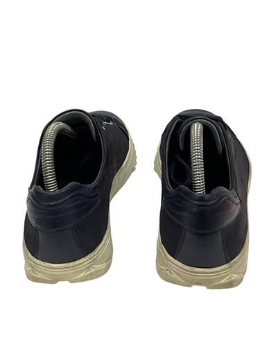 Zapatillas bajas Salvatore Ferragamo Cube Italia para hombre de cuero azul marino 7,5 M - Imagen 9 de 14