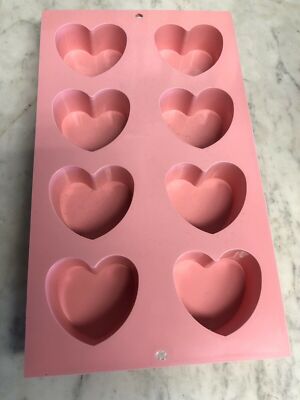 Williams Sonoma de Buyer Pink Heart-Shaped Brioche Silicone Mold France New