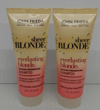 Lot of 2 John Frieda Sheer Blonde Color Preserving Shampoo 1.5 oz. Travel Size