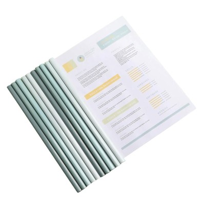 10Pcs Binder Paper Protector, Clear Report Folders for Resume File Documents