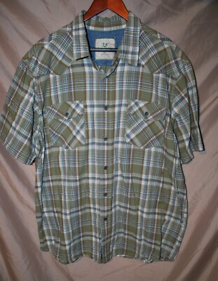 ''Outdoor Life'' Shirt Men's XL Button Up Outdoor Camp Casual  100% Cotton SS
