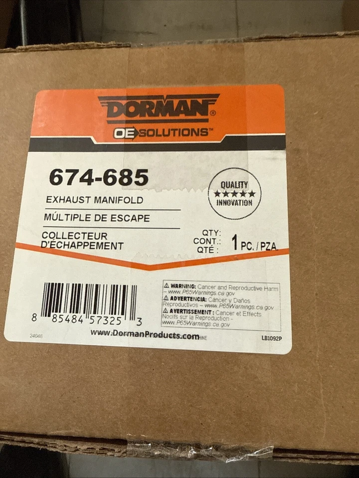 Colector de escape lateral del pasajero Dorman 674-685 para camioneta Dodge Ram 1500 13-18 Foto 2 de 3