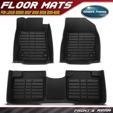 3x Front Rear Black Floor Mats Liners For Lexus Es350 2007 2008 2009 2010-2012