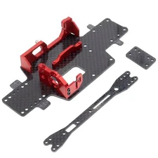 Carbon Fibre Base Plate RC Car Chassis Armor Kit with Battery Mount and Motor...
