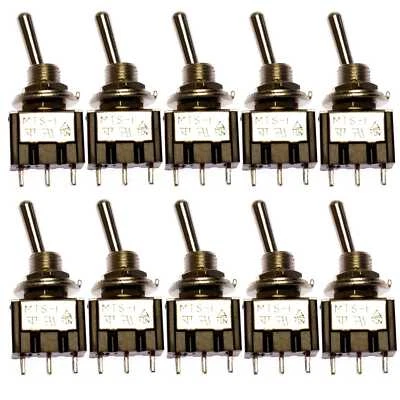 SINTRON ✅Miniatur Kipptaster 10 Stück 3Pins Einseitig Tastend Kipptaster für Modellbau