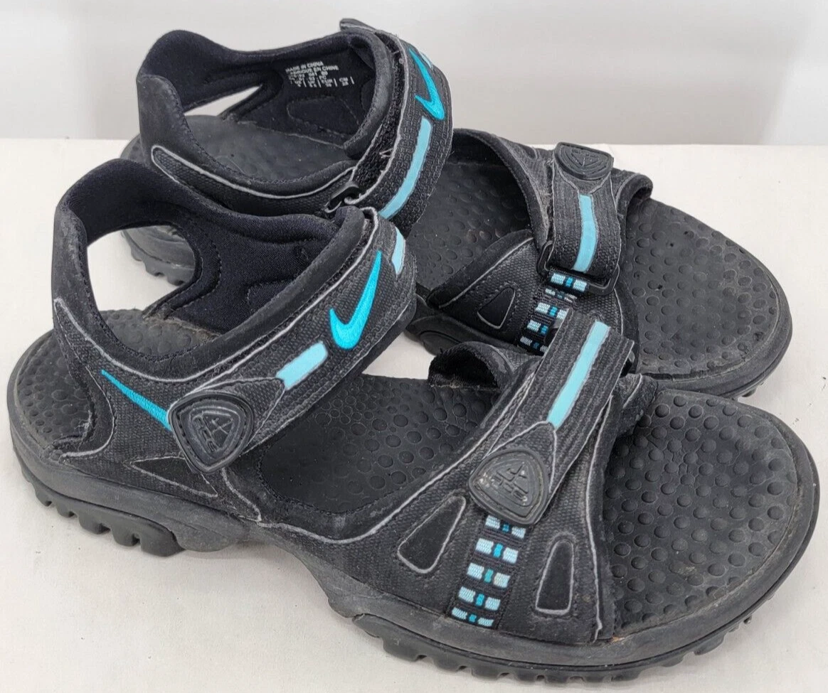 Sandali vintage Nike ACG 310182 041 neri da uomo blu taglia US 8 UK 5 5 EUR 39 GUC