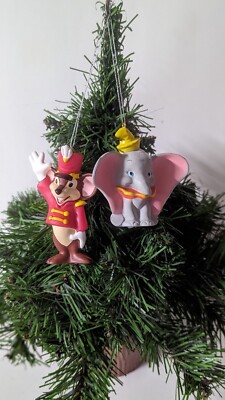 2 Custom Disney Christmas Ornaments from Dumbo.... Dumbo & Timothy Q. Mouse