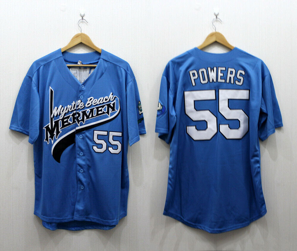 Kenny Powers #55 Myrtle Beach Mermen Jersey Mens Stitched Blue S