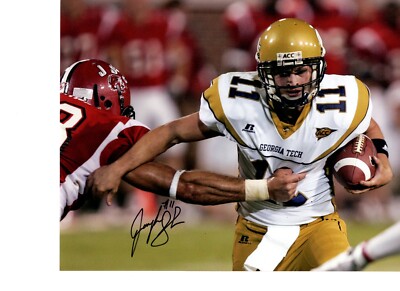 JAYBO SHAW GEORGIA TECH YELLOW JACKETS SIGNED 8X10 PHOTO W/COA #2